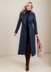 Women Asymmetrical Elegant Wool Coat C713