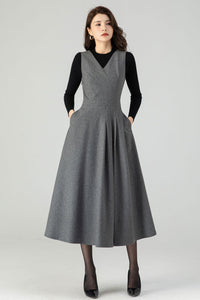 Womens Winter Wool Dress C3617