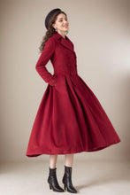 Load image into Gallery viewer, Womens Princess Long Wool Coat C4314
