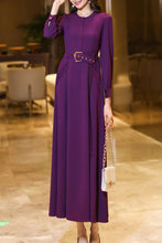 Load image into Gallery viewer, Purple spring and autumn long dress C4185
