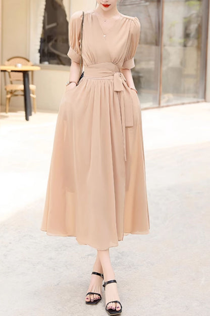 Prom long swing chiffon dresses women C5042