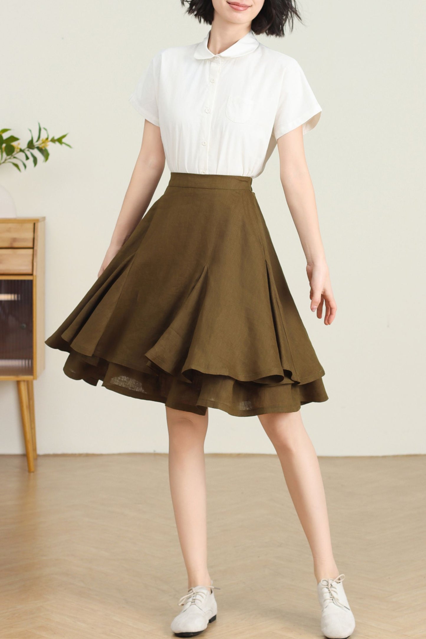 Women's Swing layered circle skirt C4733