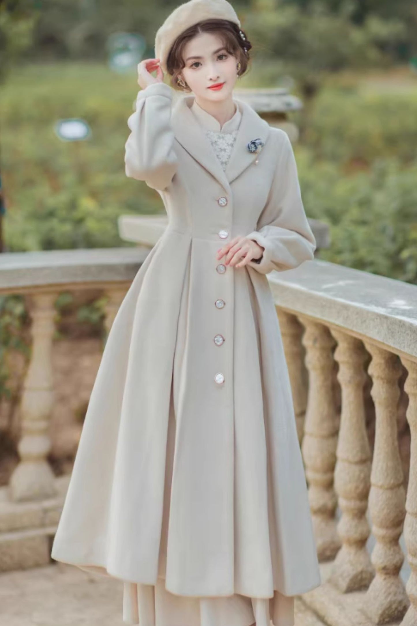 Long princess winter warm wool coat C4468