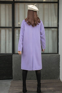 Relaxed Fit Wool Trench Coat  C2572