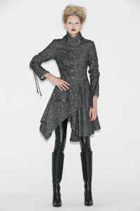 Asymmetrical Winter Wool Coat for Women C668