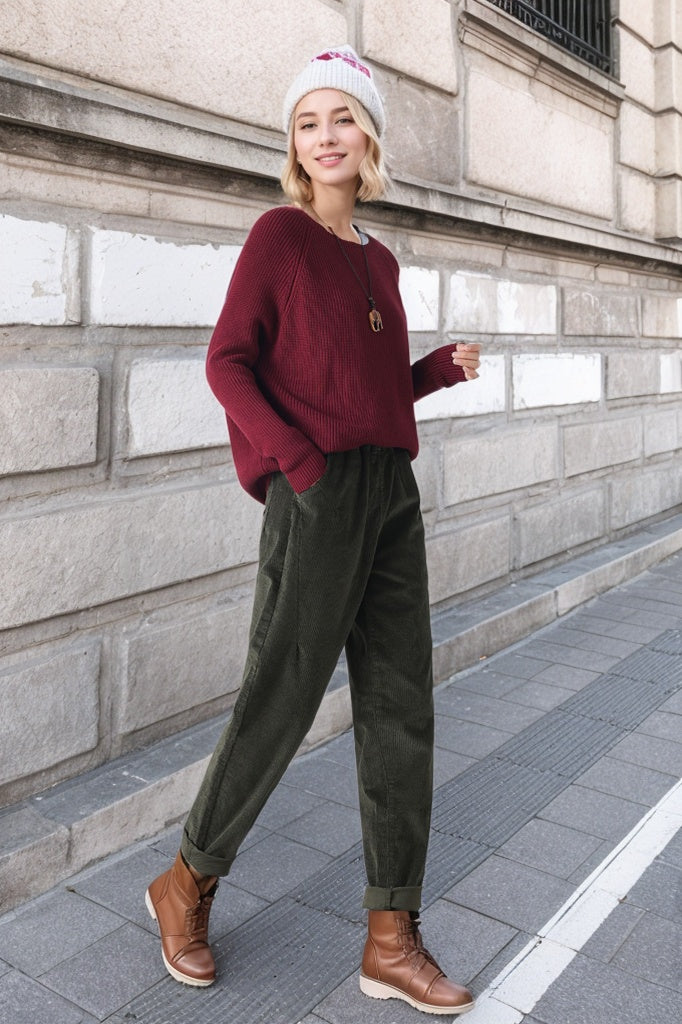 Autumn/winter long corduroy pants C4349