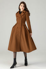 Load image into Gallery viewer, Double breasted winter wool coat for women C4321
