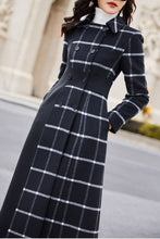 Load image into Gallery viewer, Women&#39;s Autumn and winter plaid wool coat C4257
