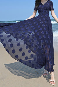 Summer New Polka Dot Printed Dress C4116