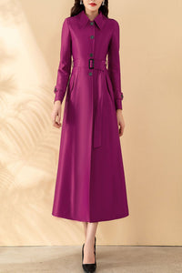 Autumn winter trench Coat Women C4156