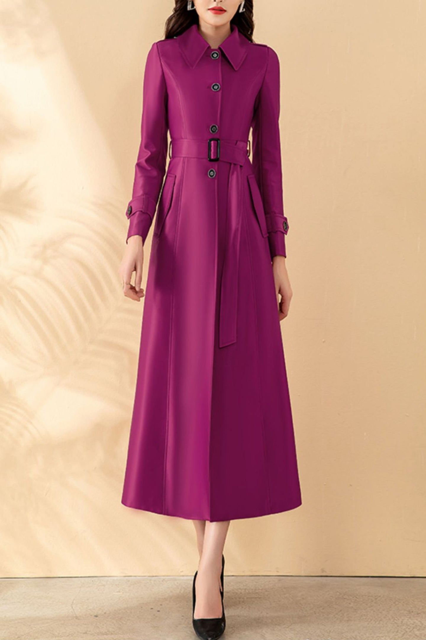 Autumn winter trench Coat Women C4156