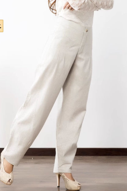 Summer linen long pants women c5070