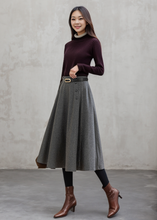 Load image into Gallery viewer, Autumn Winter A line Wool  Skirt C4453
