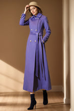 Load image into Gallery viewer, Women&#39;s Medium-length Purple coat C4072
