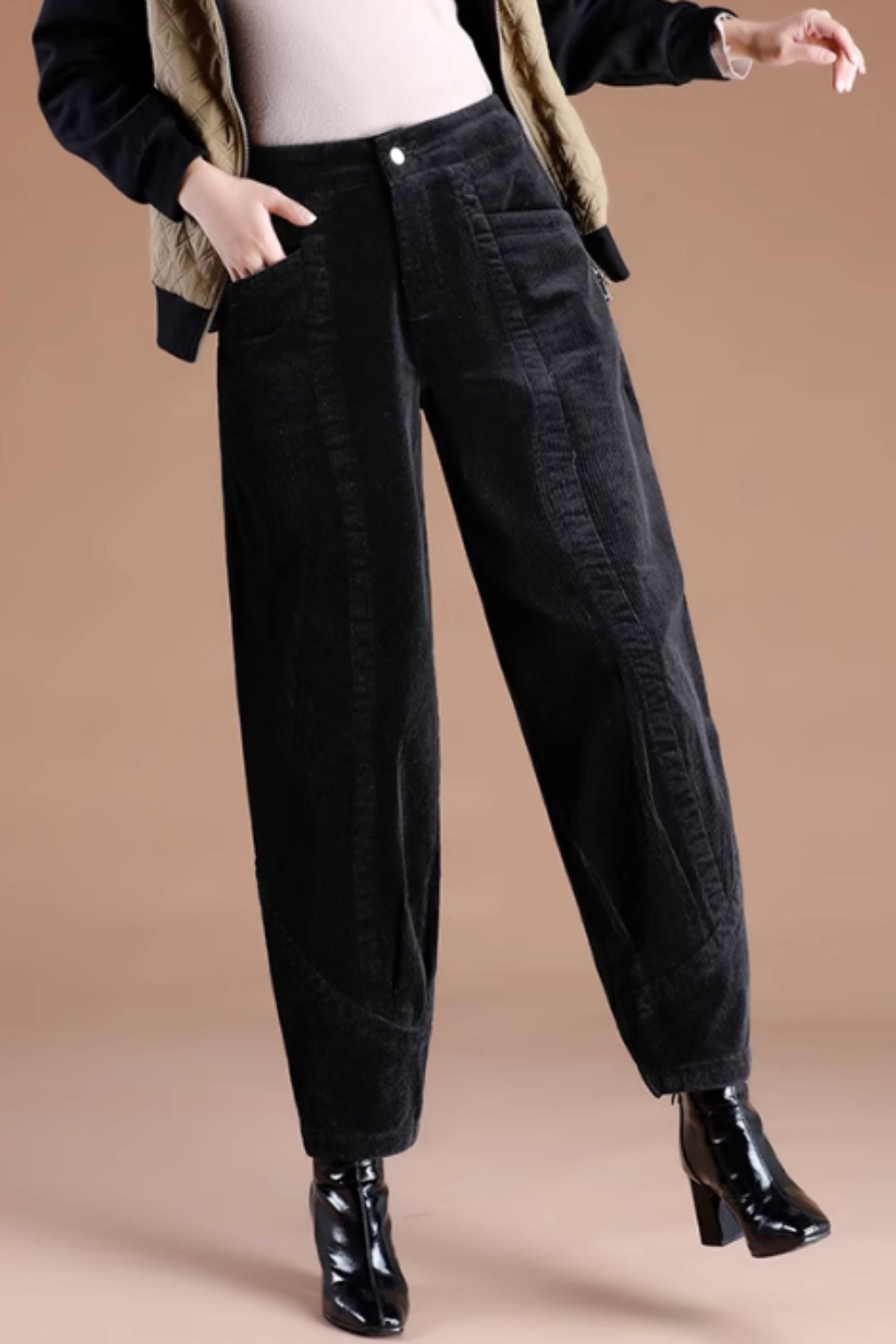 Corduroy long autumn pants C5215
