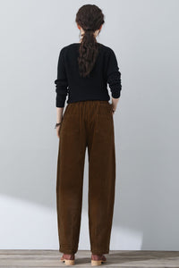 Casual Loose Women Corduroy Pants C4313