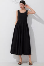 Load image into Gallery viewer, Summer Women&#39;s Black Sleeveless Dress C4129
