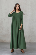 Load image into Gallery viewer, Winter green wool dress C4459
