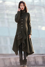 Load image into Gallery viewer, Army Green Modern Coat C183
