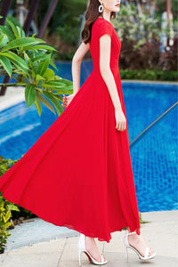 Beach long floating summer new dress C4044