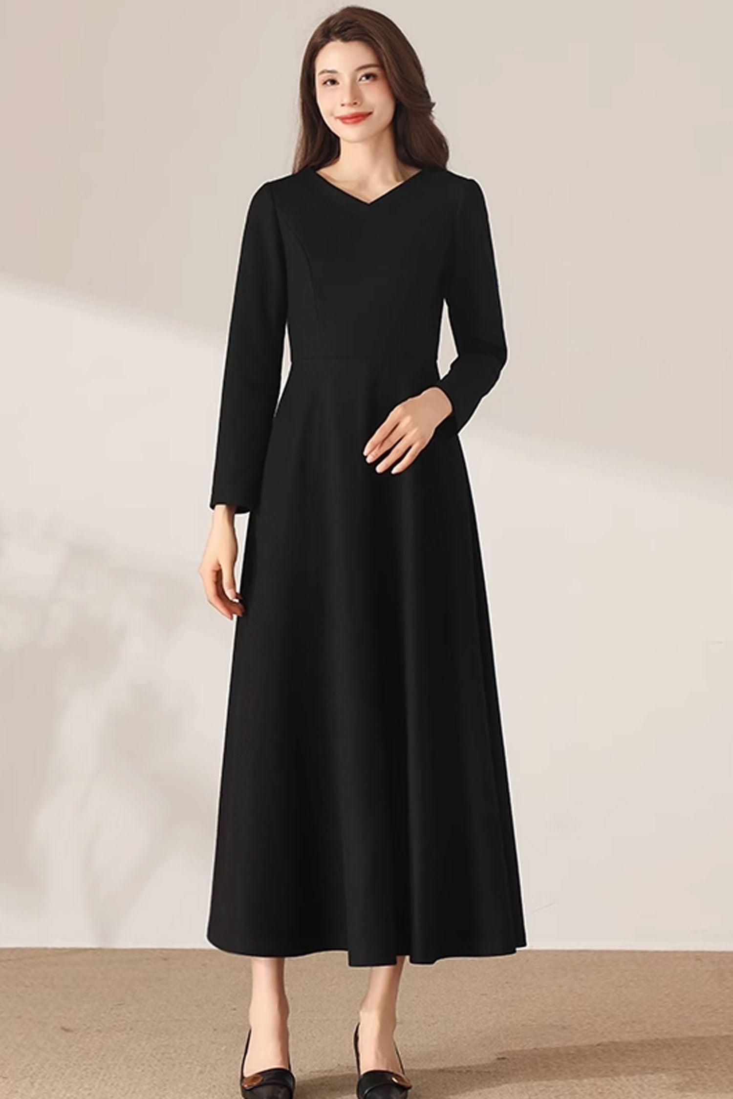 elegant black winter dress SHEIN Clasi Plus Size Elegant Black Winter Dress For Women,Formal Lace  Patchwork Long Sleeve Evening Gown,New Year's Eve Party Christmas Outfit,Wedding  Guest Fall