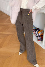 Load image into Gallery viewer, Casual winter wide leg wool pants women 4384
