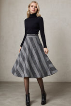 Load image into Gallery viewer, High Waist Check Plaid Winter Skirt Women C4354
