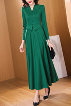 Load image into Gallery viewer, Green Two Piece long sleeved Dress C4188
