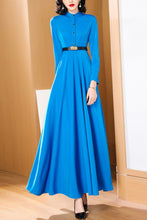 Load image into Gallery viewer, Blue long-sleeved spring and autumn dress C4181
