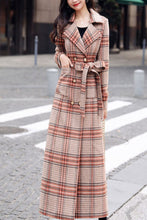 Load image into Gallery viewer, Women&#39;s Autumn and winter plaid wool coat C4255
