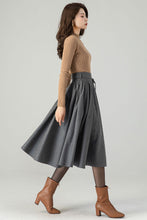 Load image into Gallery viewer, Winter Wool Skirt Circle Skirt C4315
