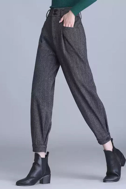 Winter loose fit womens office pants c5099