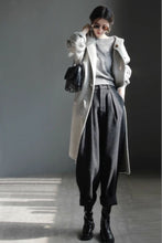 Load image into Gallery viewer, Long casual winter wool pants women C4383
