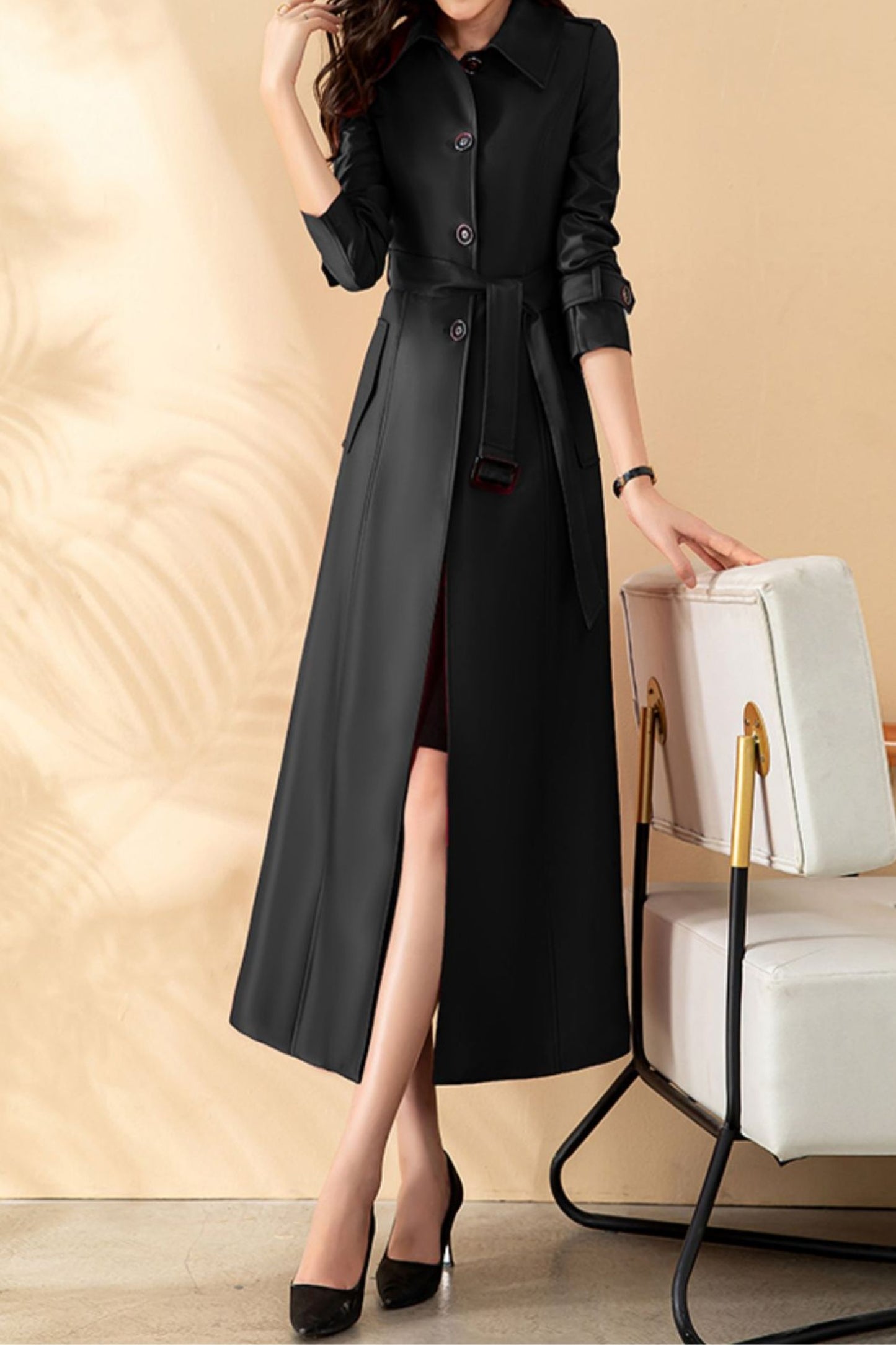 Autumn winter trench Coat Women C4158