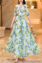 Load image into Gallery viewer, new chiffon print long dress C4052
