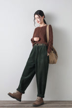 Load image into Gallery viewer, Wide leg winter corduroy pants women C4344
