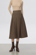 Load image into Gallery viewer, Pleated winter wool skirt for women C3521
