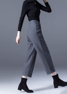 Wool Pants Women, Wide Leg Pants, Winter Wool Pants C3518
