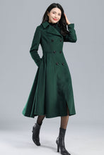 Load image into Gallery viewer, Vintage Inspired Long Princess Coat in Green C2469
