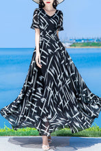 Load image into Gallery viewer, Chiffon black women dress C3995
