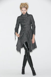 Asymmetrical Winter Wool Coat for Women C668