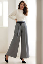 Load image into Gallery viewer, Wide Leg Wool Pants Women C4309
