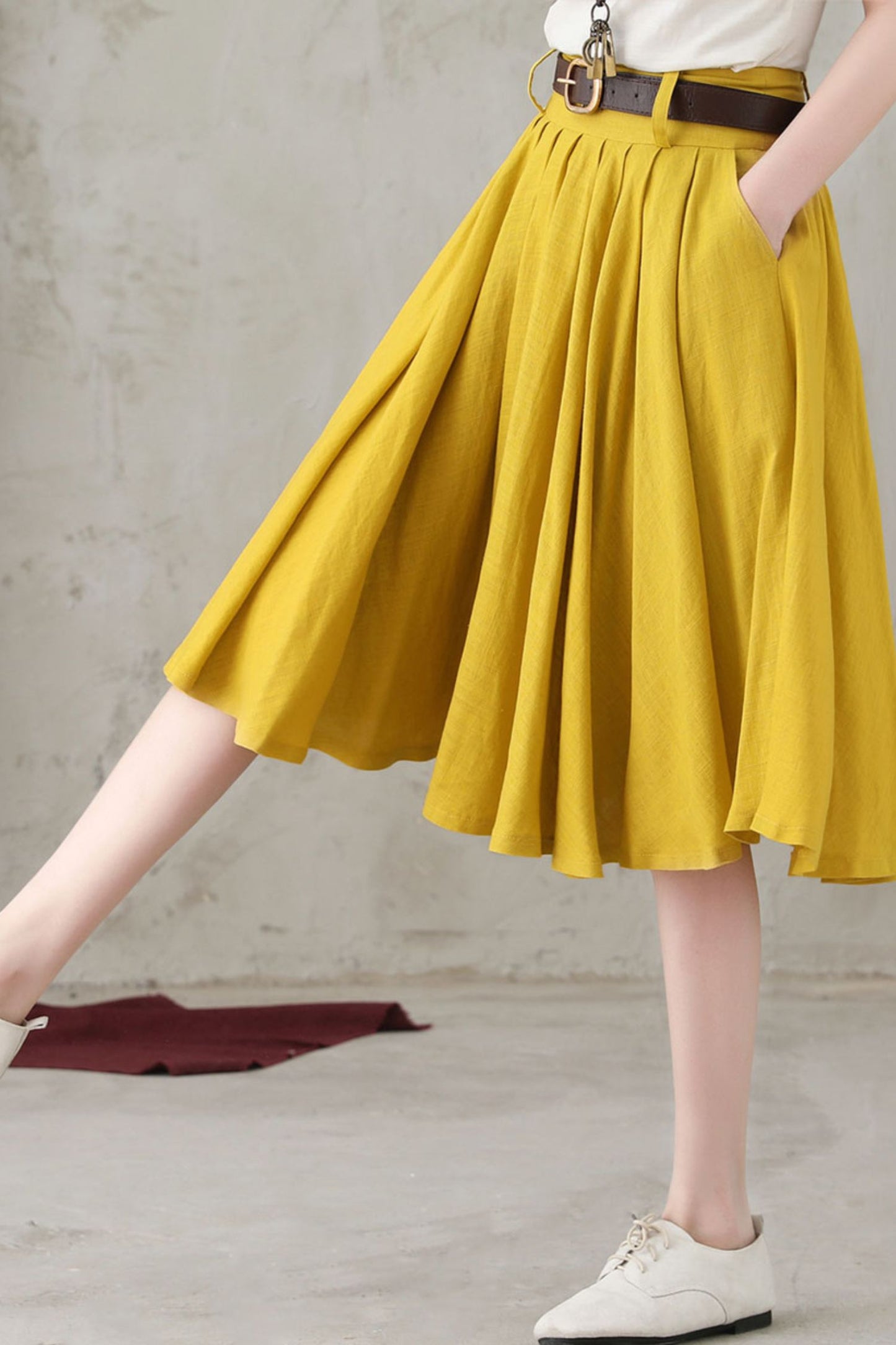 Women Swing Linen Skirt C2735