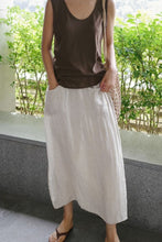 Load image into Gallery viewer, women&#39;s linen straight leg pants C4128
