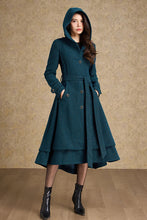 Load image into Gallery viewer, Hooded warm winter wool coat women C4476
