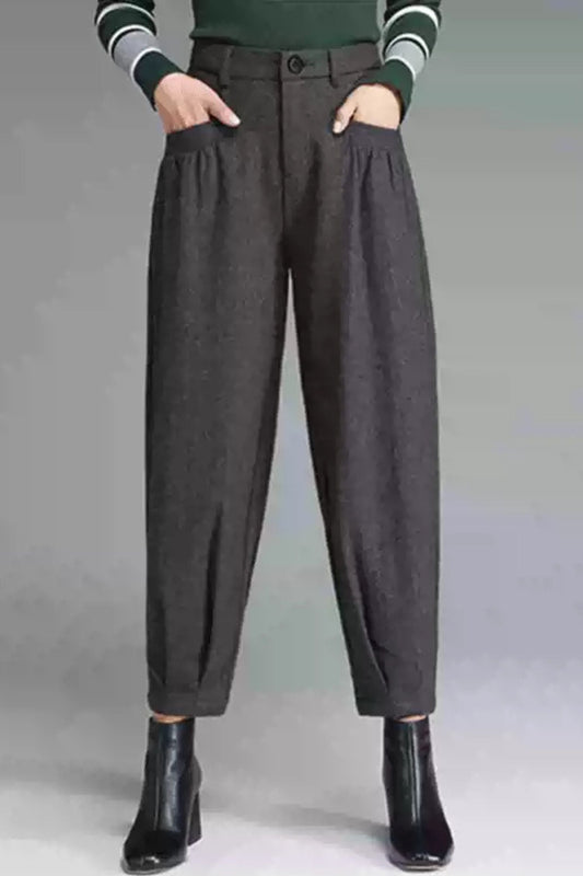 Winter wool womens office pants c5098