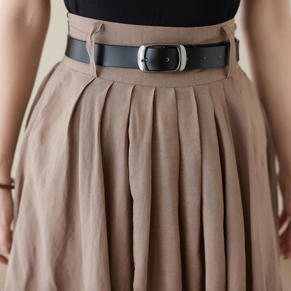 Pleated High Waist Skirt Women C3946
