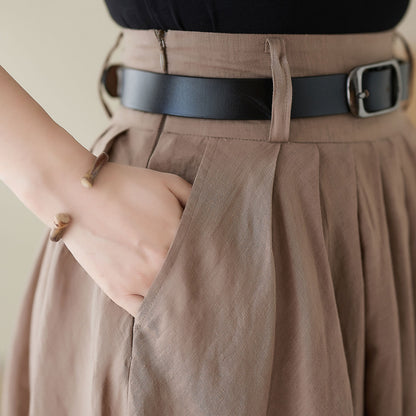 Pleated High Waist Skirt Women C3946