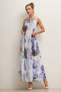 Floral Chiffon Elegant Party Dress C4010