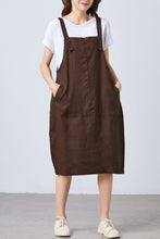 Load image into Gallery viewer, Women Casual Linen Vest Dress Strap Dress  C1700
